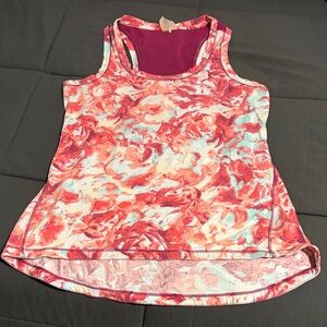 CALIA by Carrie Underwood Red and Pink Workout Top